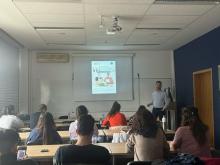 Лекция пред студенти от Нов български университет